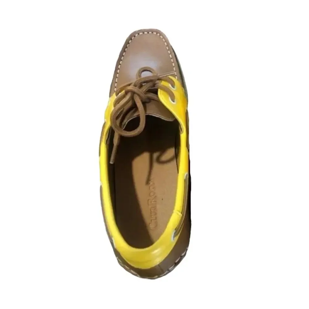 Club Room Men's Boat Loafer Shoes Tan Yellow Size 10 1/2